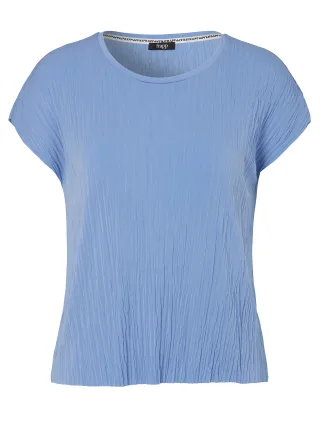 Frapp - T-Shirt Rundhals ohne Arm Plissee blue - Gr. - 44