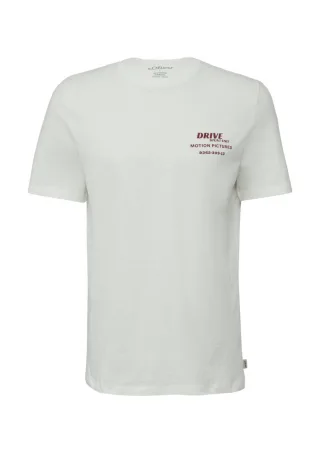 s.Oliver Red Label - T-Shirt mit Rückenprint weiß - Gr. - M