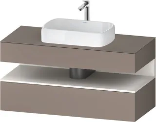 Duravit Qatego Konsolenwaschtischunterbau wandhängend Basalt Matt 1200x550x600 mm - QA4732084430010 QA4732084430010