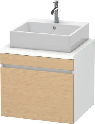 Duravit DuraStyle Konsolenwaschtischunterbau wandhängend Natur Eiche & Weiß Matt 600x548x512 mm - DS DS531003018