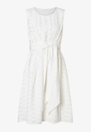 MORE & MORE - Kleid mit Wickeloptik weiß - Gr. - 42