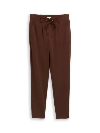 Tom Tailor - Loose Fit Stoffhose dark pecan brown - Gr. - 40/32