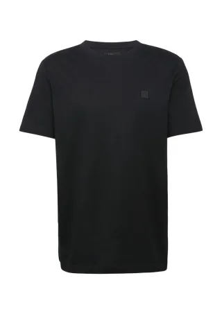 s.Oliver BLACK LABEL - T-Shirt aus merzerisierter Baumwolle mit Logo-Detail schwarz - Gr. - XXL