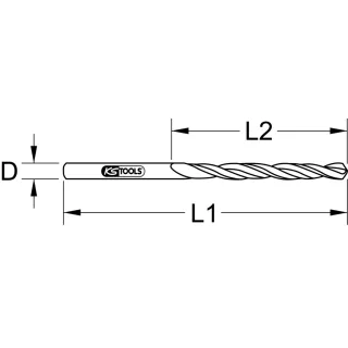 KS Tools HSS-G Spiralbohrer lang - 330.7115