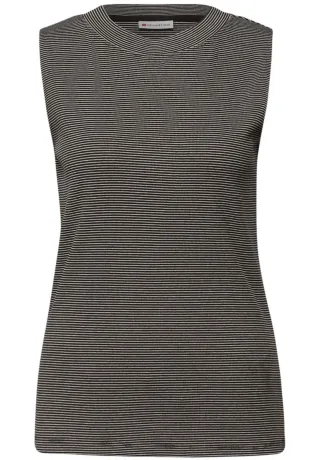 Street One - Gestreiftes Basic Top braun - Gr. - 40