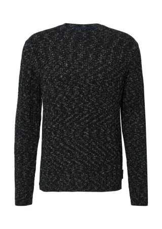 s.Oliver Red Label - Strickpullover aus zweitfarbigem Garn mit Rundhals blau - Gr. - S