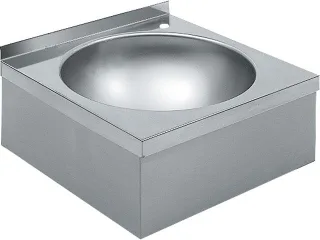 KWC Aquarotter Einzelwaschtisch, ANIMA, Edelstahl, 450x175x450 mm, m. Überl., m. Hahnl., 2000100365 2000100365