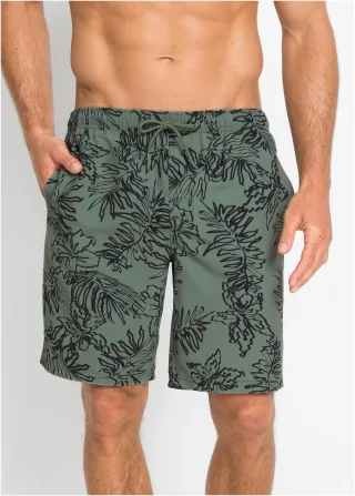 bonprix Badeshorts "Badeshorts Herren" mit Innenslip und Münztasche aus Netzware, bedrucktes Design
