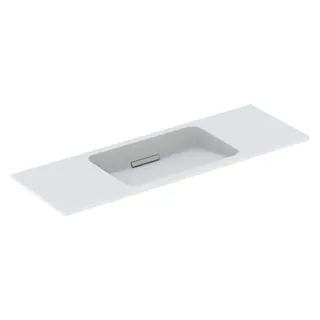 Geberit ONE Waschtisch, schwebendes Design, 120x40cm ohne Hahnloch, Überlauf verdeckt, weiss/weiss T 500392013