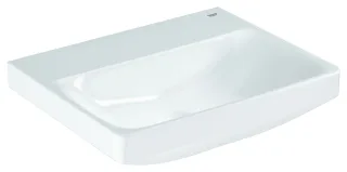GROHE Waschtisch Euro Keramik 102431 55cm ohne Hahnloch/Überlauf alpinweiß, 102431SH00 102431SH00