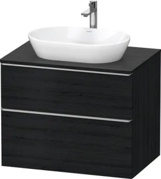 Duravit D-Neo Konsolenwaschtischunterbau wandhängend Eiche Schwarz Matt 800x550x664 mm - DE496707016 DE4967070160000