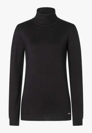 MORE & MORE - Rollkragen-Pullover schwarz - Gr. - 44