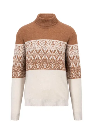 FYNCH-HATTON - Rollneck, Lambswool, Fair Isle*RWS winter white - Gr. - XL