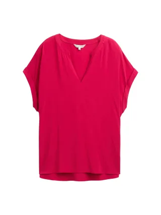 Tom Tailor - Loose Fit Bluse raspberry red - Gr. - 38