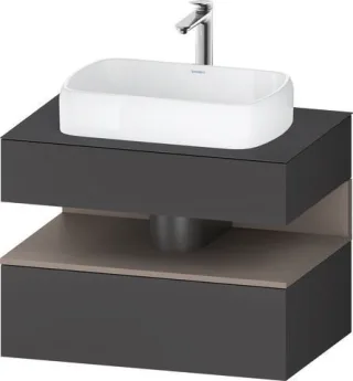Duravit Qatego Konsolenwaschtischunterbau wandhängend Graphit Matt 800x550x600 mm - QA4730043490000 QA4730043490000