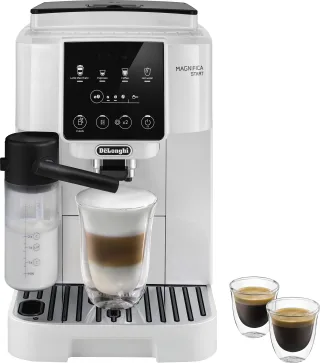 DeLonghi Kaffeevollautomat "Magnifica Start ECAM 220.61.W weiß" 250g-Bohnenbehälter + Behälter für Filterkaffee, autom. Reinigung