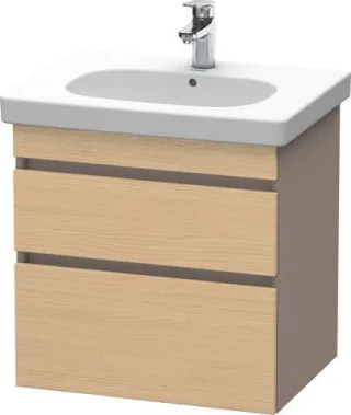 Duravit DuraStyle Waschtischunterbau wandhängend Natur Eiche & Basalt Matt 600x453x610 mm - DS648303 DS648303043