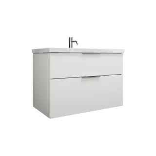 Burgbad Keramik Waschtisch-Set Eqio Weiß Matt/Alpinweiss, SEYQ093F6014C0001 SEYQ093F6014C0001
