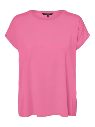 VERO MODA - VMAVA PLAIN SS TOP JRS NOOS Pink Cosmos - Gr. - XS