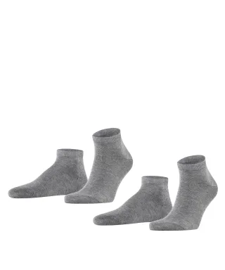 FALKE - FALKE Happy 2-Pack Herren light greymel. - Gr. - 48.5