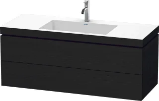 Duravit L-Cube c-bonded Set wandhängend Eiche Schwarz Matt 1200x480x500 mm - LC6929O1616 LC6929O1616