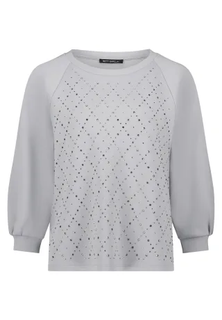 Betty Barclay - Sweatshirt patch grey/grey - Gr. - 44