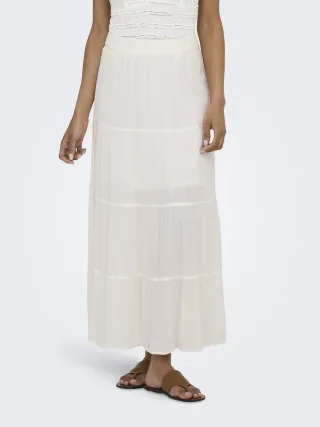 JDY - JDYESME LIFE HW MIDI SKIRT WVN cloud dancer - Gr. - L