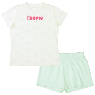 STACCATO - KG Shorty Pyjama s.white aop?+l.green - Gr. - 152