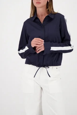 monari - Bluse mit Kontraststreifen marine - Gr. - 44