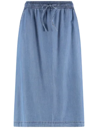 GERRY WEBER Collection - Jeansrock in Midilänge blau - Gr. - 40