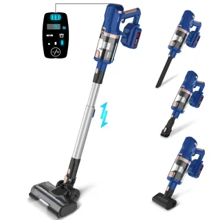[EU Direct] INSE Yisora V112 Cordless Vacuum Cleaner, 33Kpa 300W Cordless Stick Vacuum with LED Display, Up to 60mins Ru