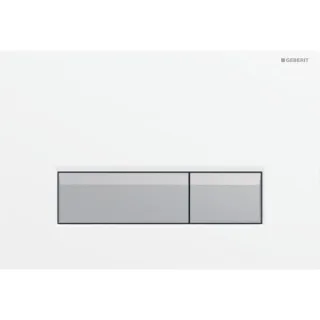 Geberit Sigma40 Betätigungsplatte weiß/Aluminium mit Tasten 242601KQ1