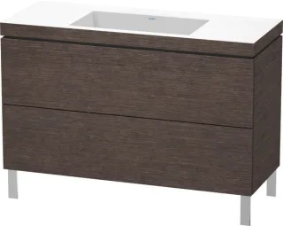 Duravit L-Cube c-bonded Set bodenstehend Eiche dunkel gebürstet Matt 1200x480x698 mm - LC6939N7272 LC6939N7272