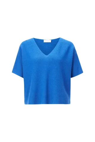 Rich & Royal - finegauge seamless pullover GRS azzure blue - Gr. - L
