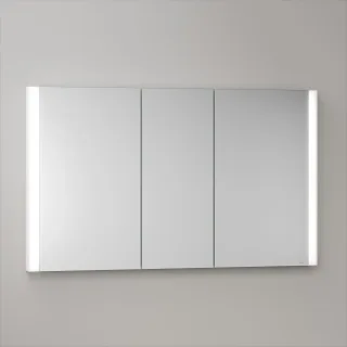 KEUCO Royal Atlas LED Spiegelschrank 120 x 71 x 11,5 cm mit 3 Türen, Spiegelheizung, Unterputz 211201450111