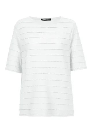 FRANK WALDER - Shirt CASUAL in Strukturoptik ecru - Gr. - 44