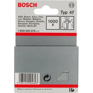 Bosch Tackernagel Typ 47, 1,8 x 1,27, 1000er-Pack - 1609200379