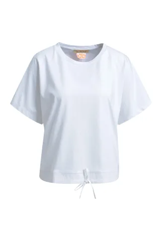 Smith&Soul - Oversize T-Shirt Drawstring Hem white - Gr. - S