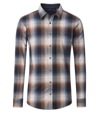 CASAMODA - Flanellhemd anthrazit - Gr. - XL