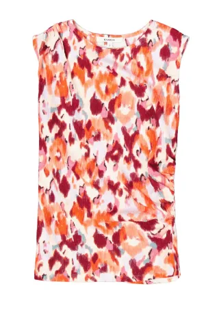 Garcia - T-Shirt mit Print rot/orange - Gr. - XL