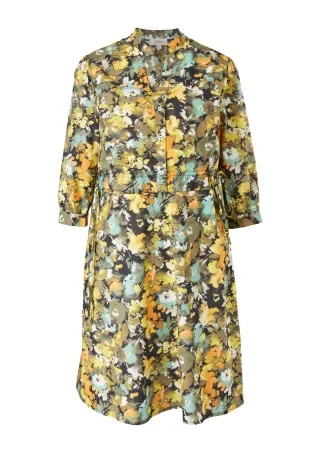 s.Oliver - Kleid gelb | blau | mehrfarbig - Gr. - 38