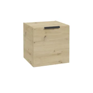 Neuesbad Serie 40 Seitenschrank mit Wäschekorb, B:500,H:500,T:450mm, Korpus/Front: Artisan Eiche Hol NB1DF001-B-050131