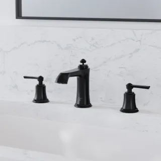 Steinberg Serie 350 3-Loch Waschtisch-Armatur, mit Ablaufgarnitur, Ausladung 130mm, matt black, 350 350 2000 S