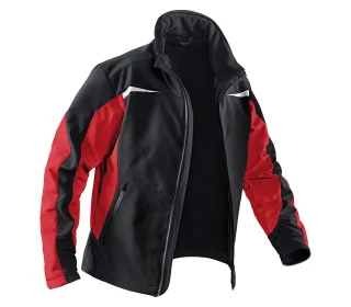 KÜBLER Softshell Jacke schwarz/mittelrot 4XL - 1241 7322-9955-4XL