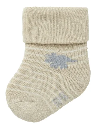 NAME IT - NBMNISAUR TERRY FROTTE SOCK island fossil - Gr. - 50/56
