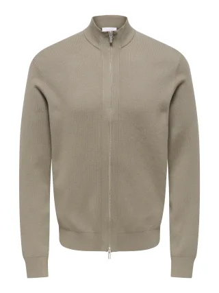 ONLY&SONS - ONSCOOPER REG LS 12 CARDIGAN KNIT FRML Walnut - Gr. - XL