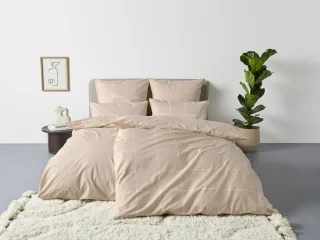 OTTO home Bettwäsche "Nature" 2 Stk. Bettwäsche in unregelmäßigem Karo-Muster