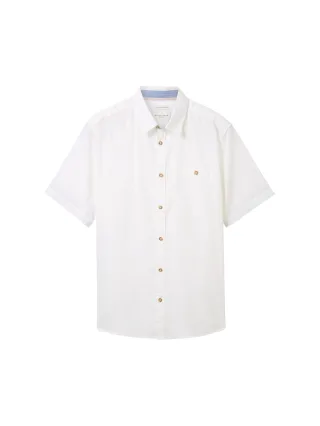 Tom Tailor - Regular Kurzarmhemd white - Gr. - M