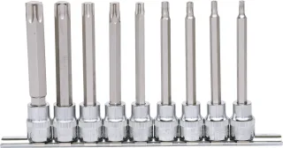 KS Tools 3/8" CHROMEplus Bit-Stecknuss-Satz Torx, lang, 9-tlg T20-T60 - 918.1550
