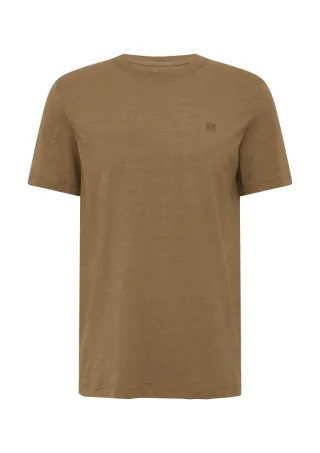 s.Oliver Red Label - T-Shirt aus Slub Yarn mit Logo-Print braun - Gr. - M